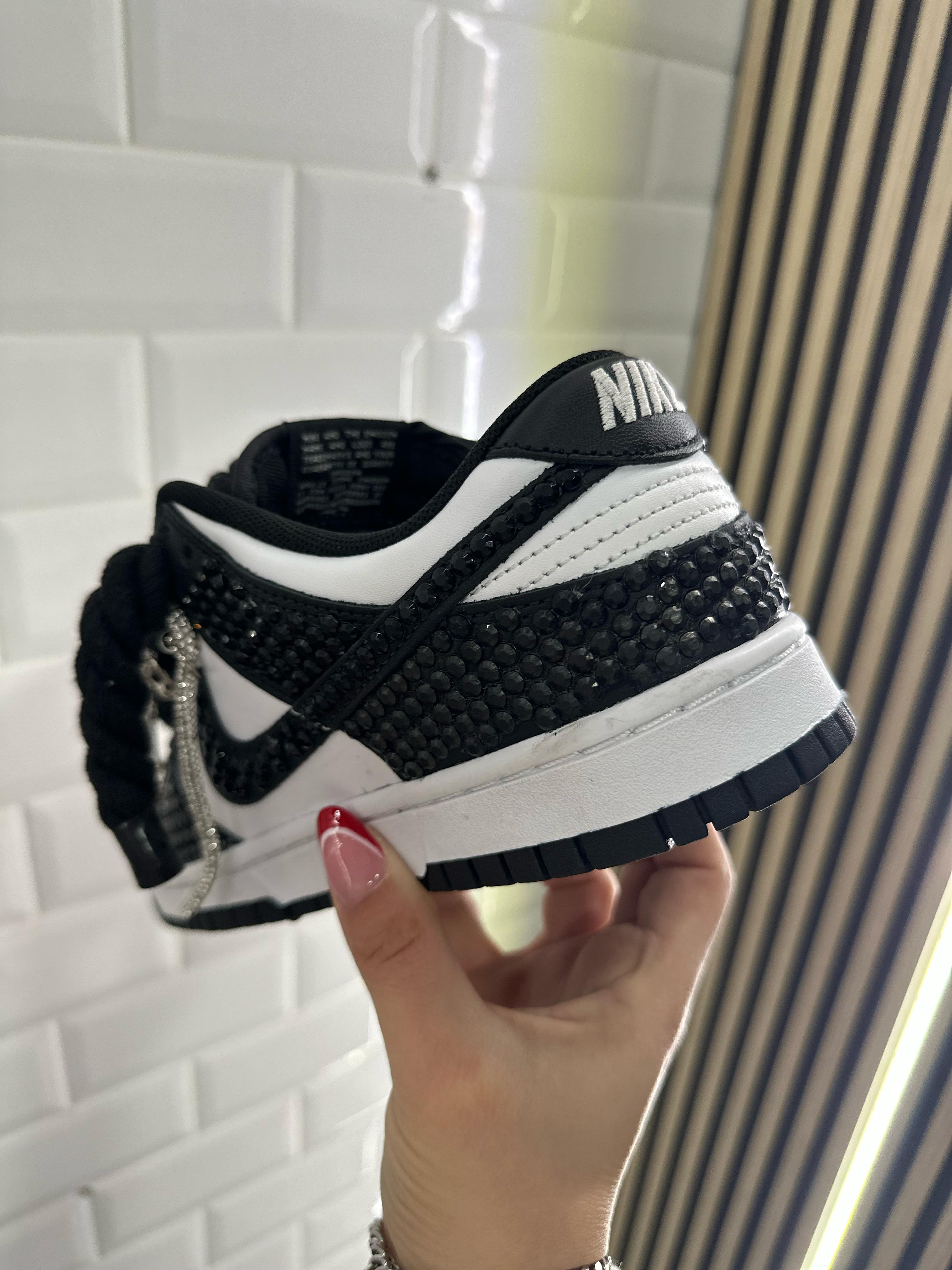 Nike Dunk Panda Custom Diamond