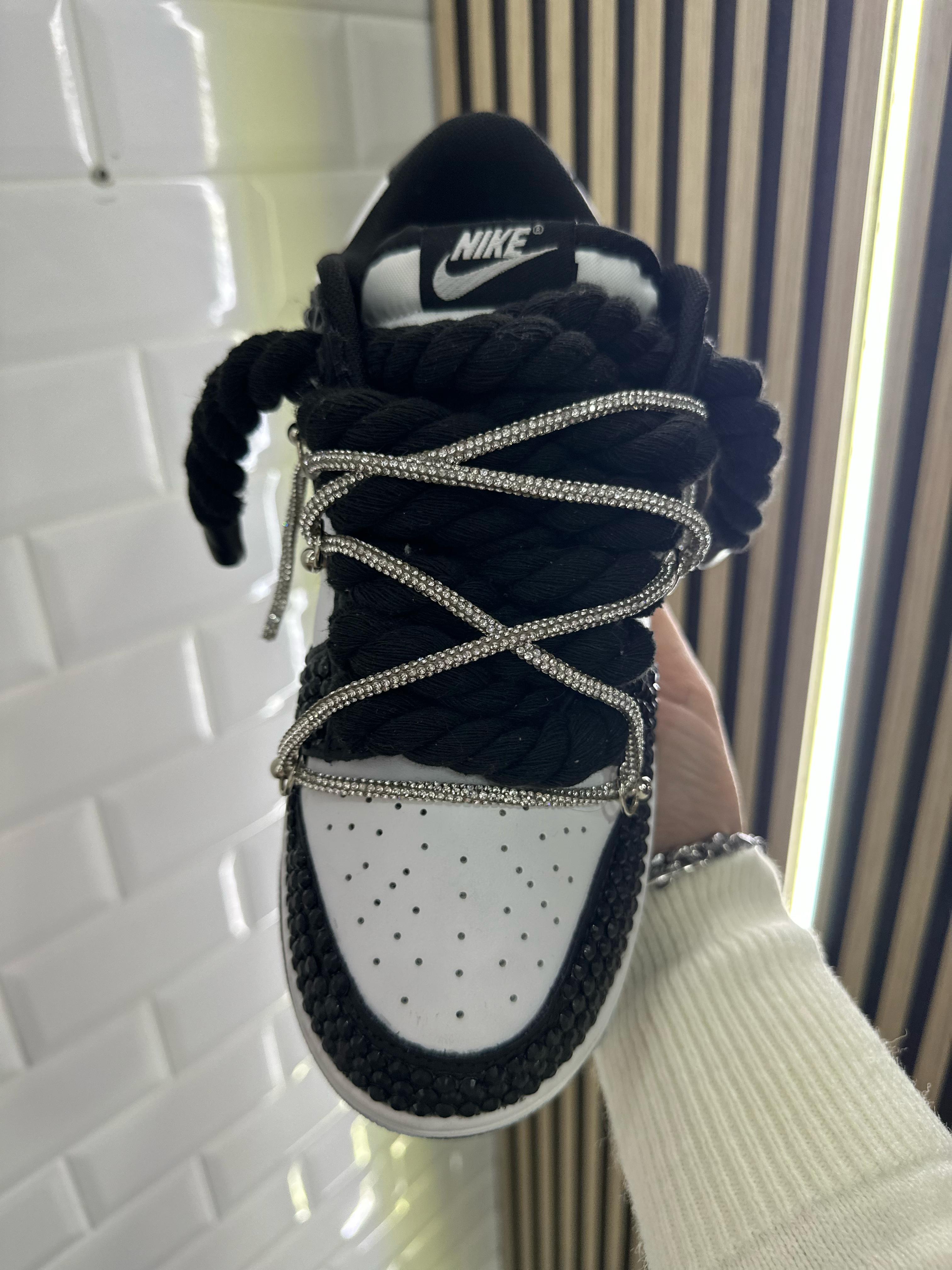 Nike Dunk Panda Custom Diamond